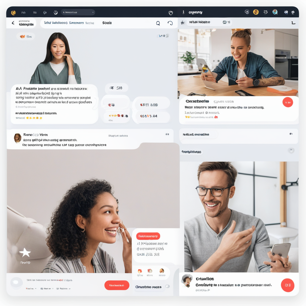 AI system processing restaurant reviews and creating social media content