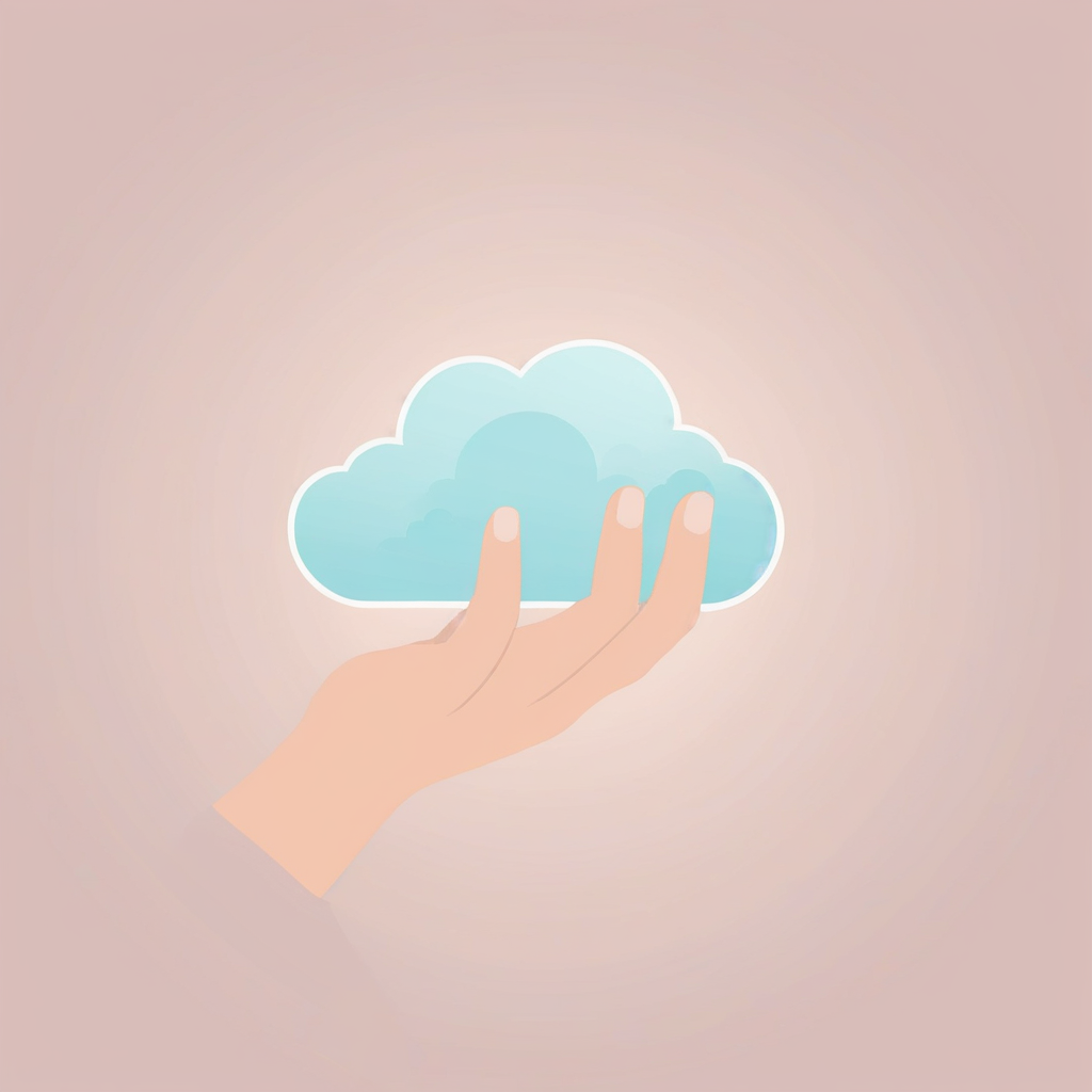 Hand holding small independent cloud icon symbolizing self-hosted solutions
