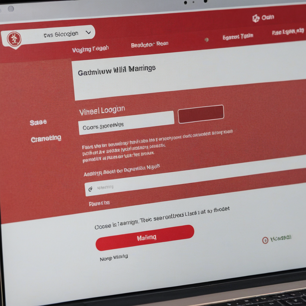 Close up of a laptop displaying a fake phishing login page