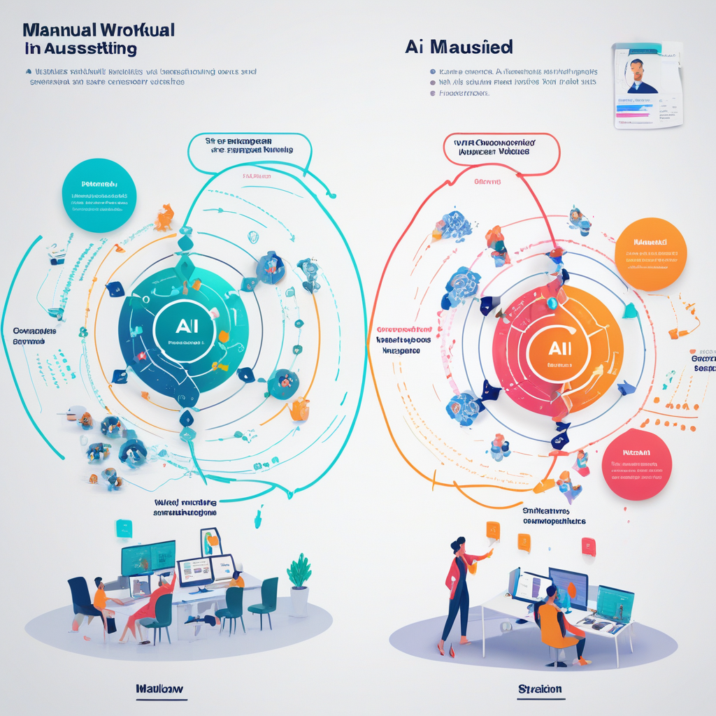 Comparison of manual tasks versus AI-automated freelance workflow