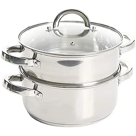 3-Qt Oster Sangerfield Stainless Steel Cookware Dutch Oven w/ Steamer Basket $17
