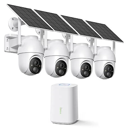 4-Cam ELYSOO 2K/4MP Home Security Solar Camera System w/ 64GB Local Storage $130 + Free S&H
