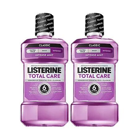 Select Accounts: 2-Pk 33.8-Oz Listerine Total Care Anticavity Fluoride Mouthwash $9.55 w/ S&S