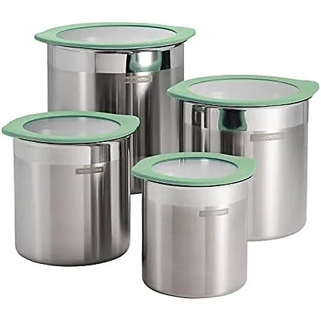 $44.37 | Tramontina 4-Pc Food Storage Containers with Silicone Lids - Mint Green at Amazon