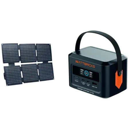 Wattbricks H100 99.2Whr Power Station + 30W Solar Panel $39.99 + Free Shipping
