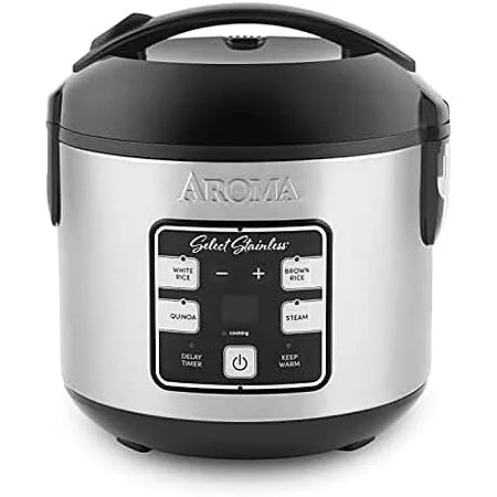 $32.01 | AROMA Select Stainless Rice Cooker, 4-Cup (Uncooked) / 8-Cup (Cooked), 2 Qt at Amazon