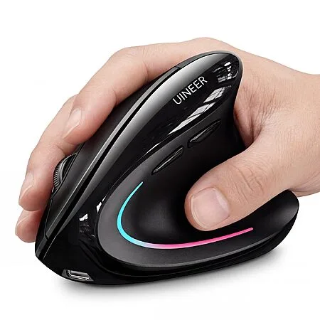 Uineer Vertical Ergonomic Mouse, Wireless Bluetooth Mouse $11.5