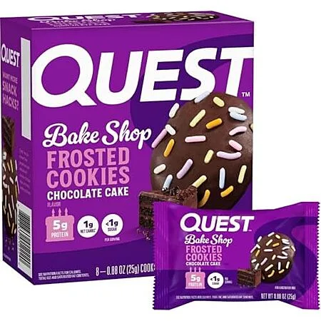$5.39* | 8-Ct 0.88-Oz Quest Nutrition Frosted Protein Cookies (Chocolate Cake) at Amazon