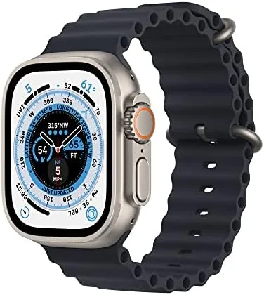 $315.85 | Apple Watch Ultra [GPS + Cellular 49mm] Titanium Case with Midnight Ocean Band, One Size (Renewed Premium) + 10% Back w/ Prime Visa Card at Amazon
