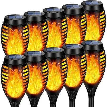 Amazon - AOUNQ Solar Flickering-Flame Torch Lights - $22.99 w/ Code
