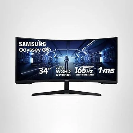 $265.04* | 34″ Samsung Odyssey G5 3440x1440 165Hz Curved Ultrawide Monitor at Amazon