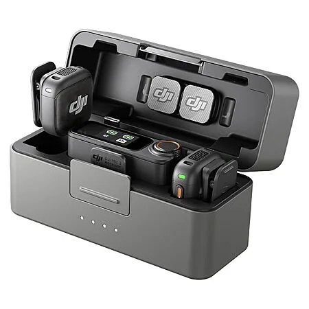 DJI Mic 3 (2 TX + 1 RX + Charging Case), Wireless Microphone $219