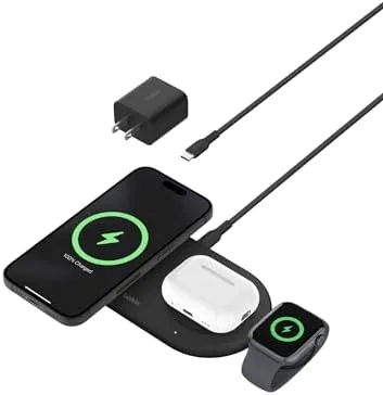 $42.03 | Belkin Qi2 15W Magnetic Wireless Charging Pad, 3 in 1 Fast Charger at Amazon