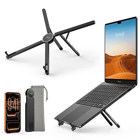 Lamicall Portable Laptop Stand for Desk & Travel 0.47in Ultra-Slim 10-15.6" $10.99
