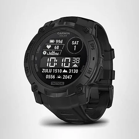 Garmin Instinct® 3 Tactical Edition, 45mm, Solar Charged Display, Rugged Outdoor GPS Smartwatch $350 at Amazon