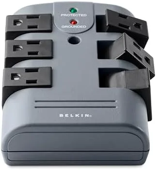 [Prime] $18.99* | Belkin Power Strip Surge Protector w/ 6 Rotating AC Outlets at Amazon