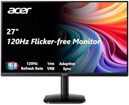 $80.51 | 27" Acer 1080p 120Hz IPS sRGB 99% 1ms Monitor at Amazon