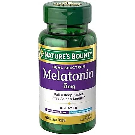 [SnS, AC] $3.59 | 60-Count Nature's Bounty Melatonin 5mg Dual Spectrum Bi-Layer Tablets at Amazon