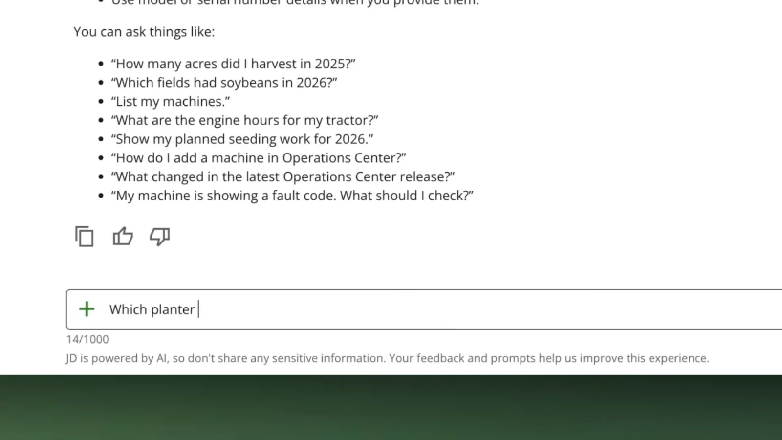 John Deere launched an AI chatbot for farmers