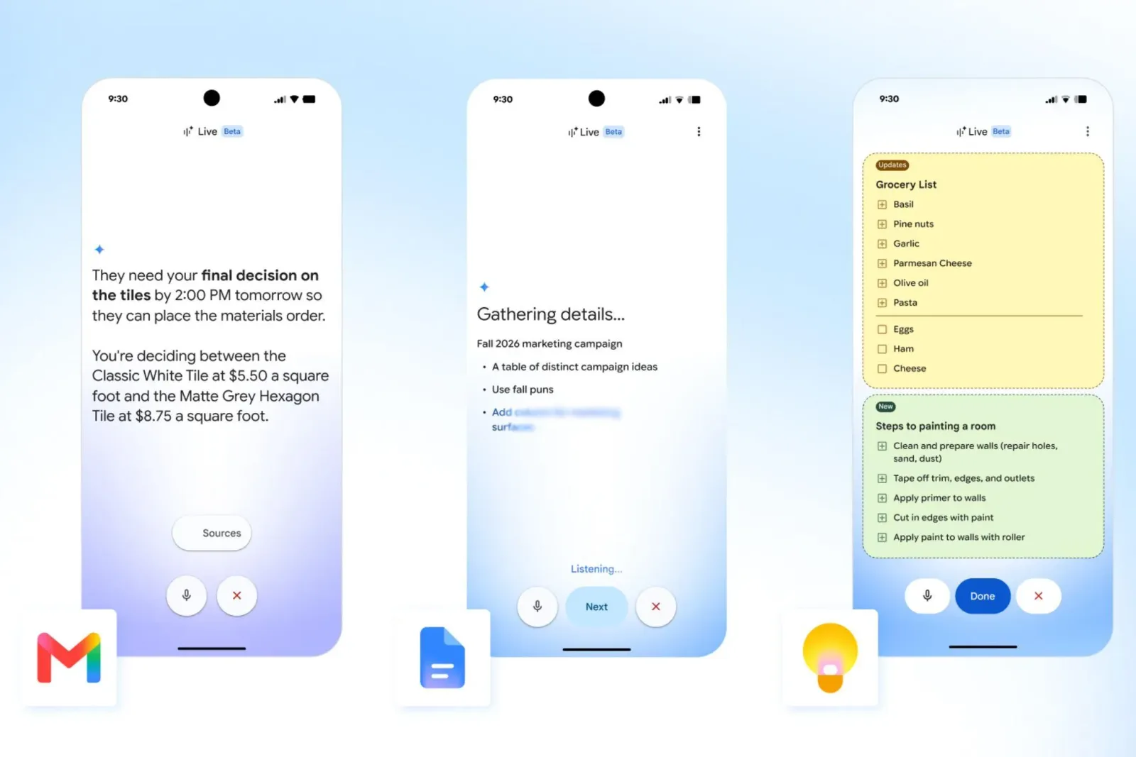 Google now lets you chat with Gmail, Docs, and Keep