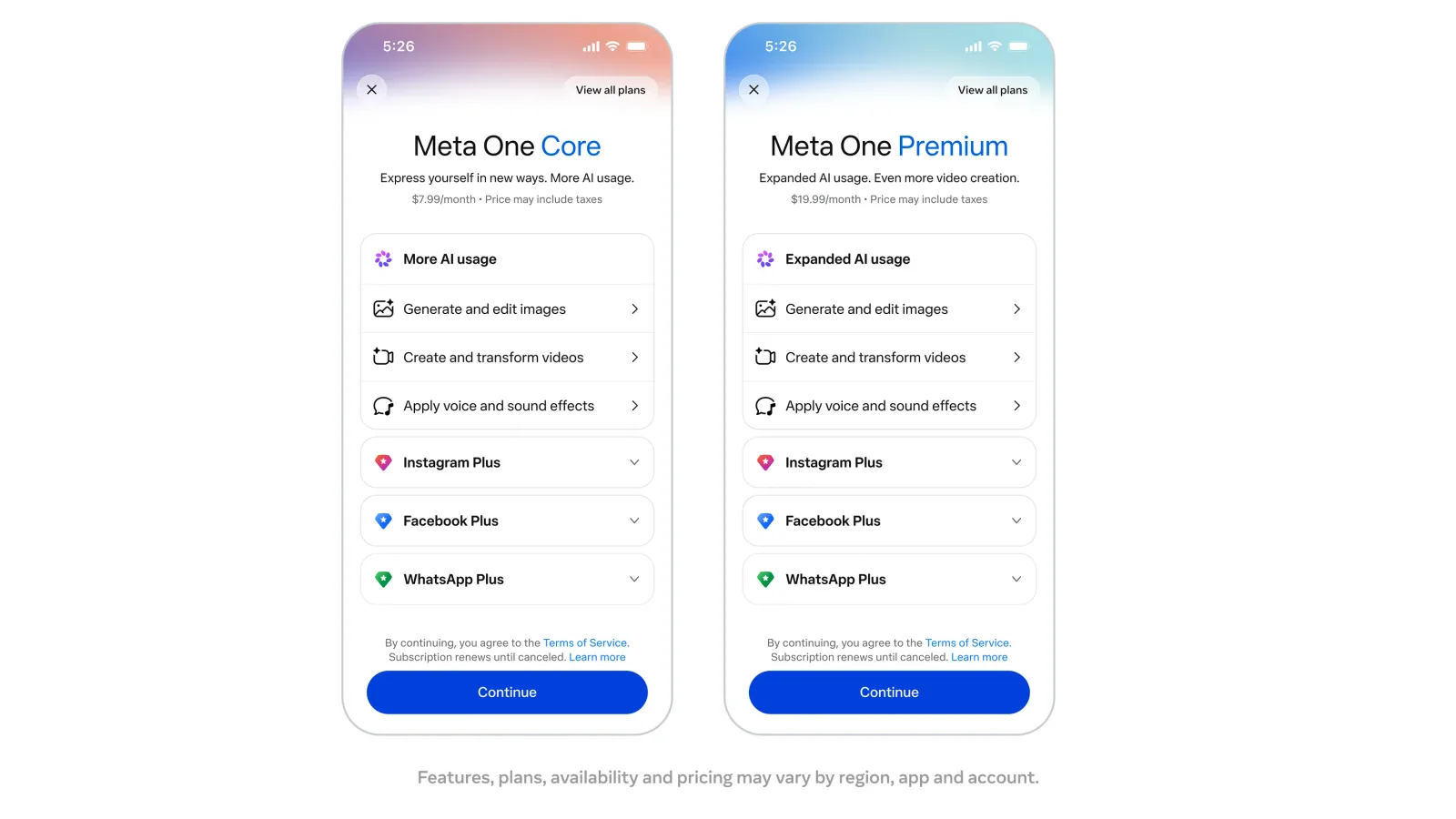 Meta's new One subscriptions put a price on social media and AI