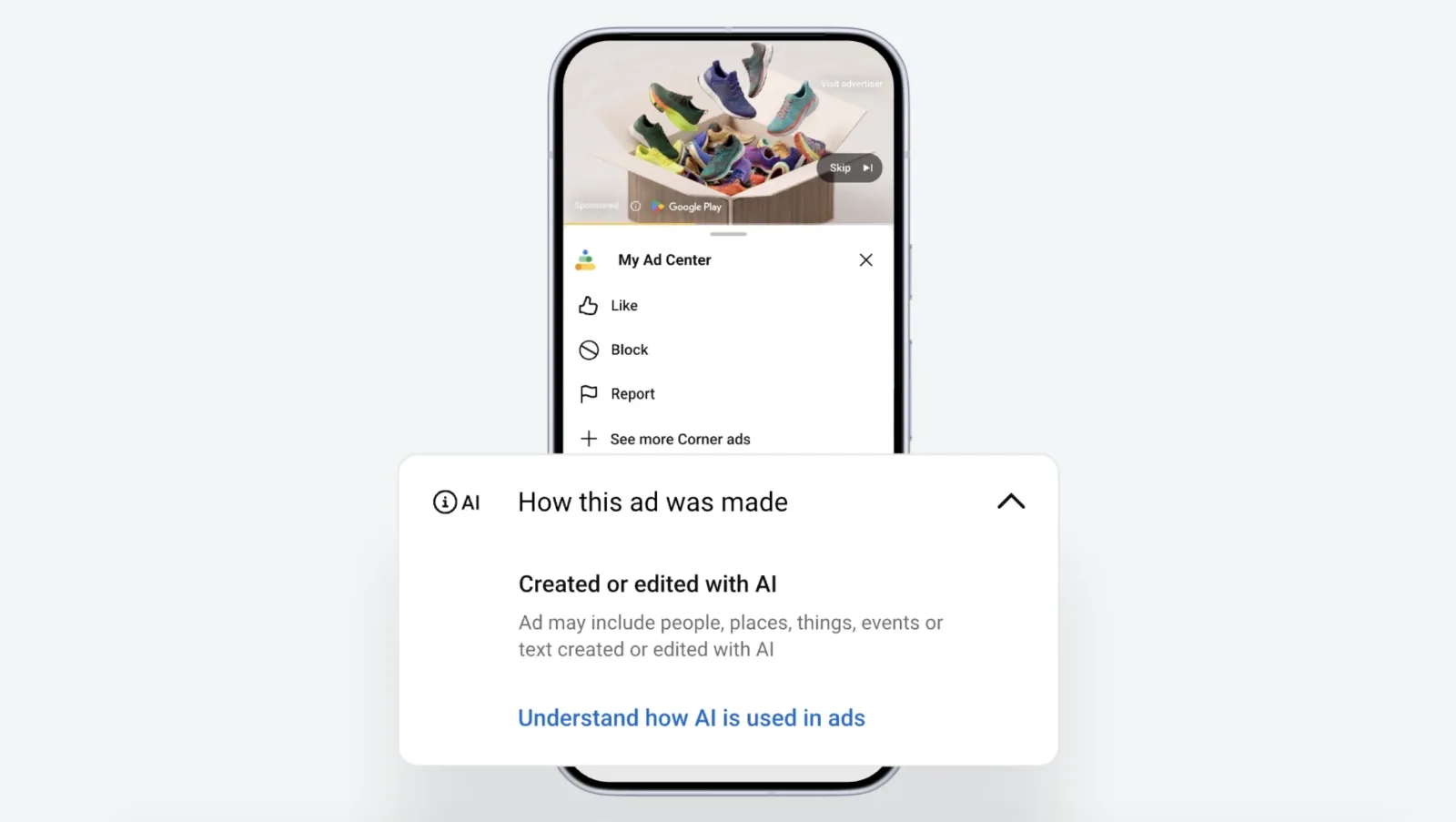 Google will now tell you if an ad was made with AI