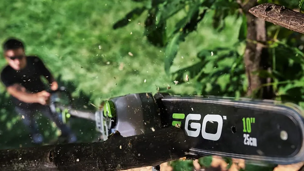 The advanced EGO 10-inch cordless electric carbon fiber pole saw with LED cutting light falls to $299 2026 low (Reg. $389)