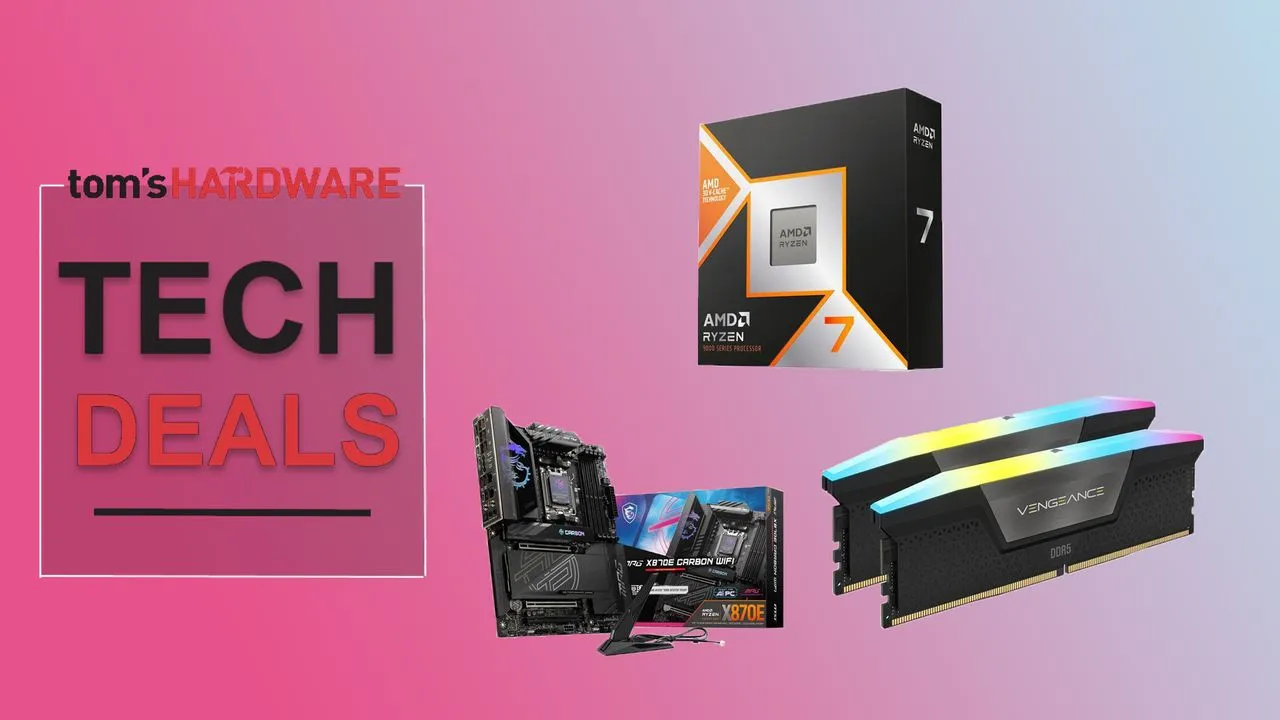 Grab the Ryzen 7 9800X3D, 32GB of RAM, and MSI X870E bundle and get free 240mm AIO and game ,  $350 total savings on combo bundle