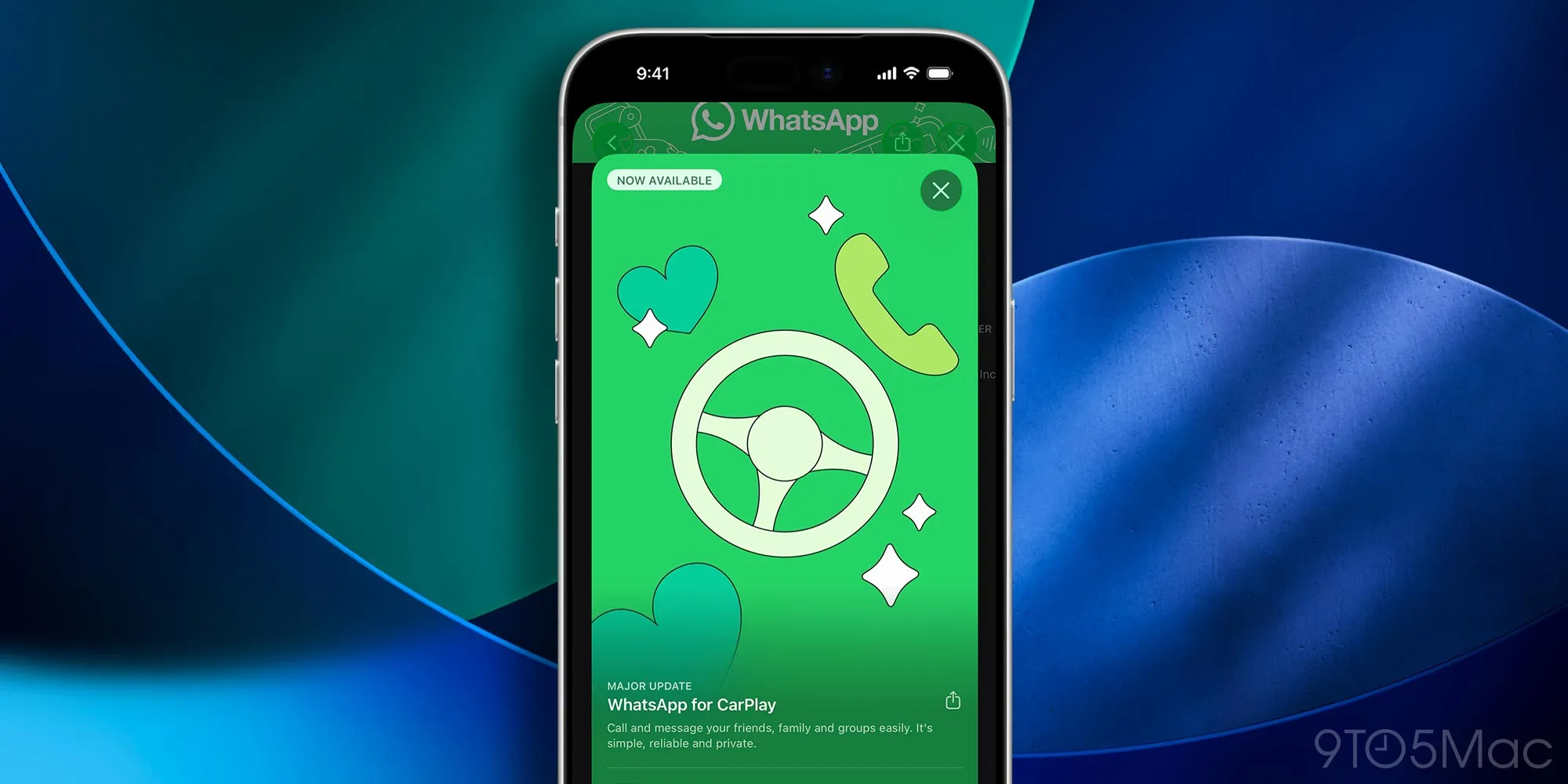 WhatsApp’s improved CarPlay experience is now available to all iPhone users