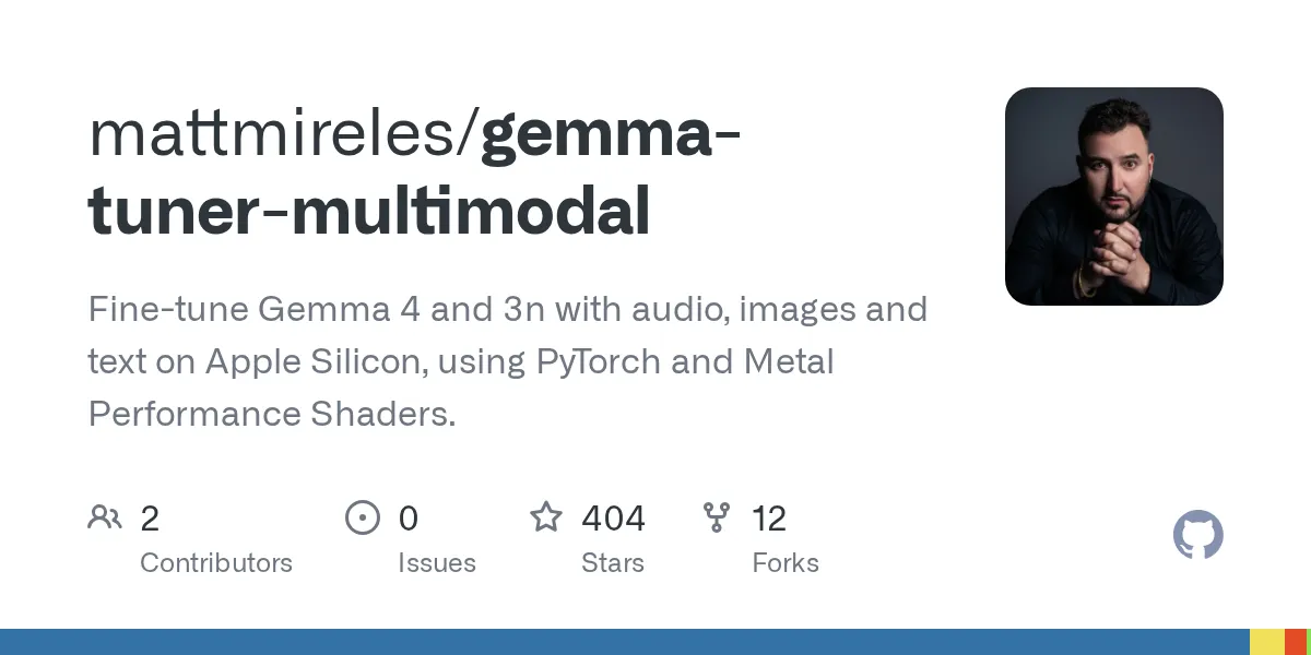 Show HN: Gemma 4 Multimodal Fine-Tuner for Apple Silicon