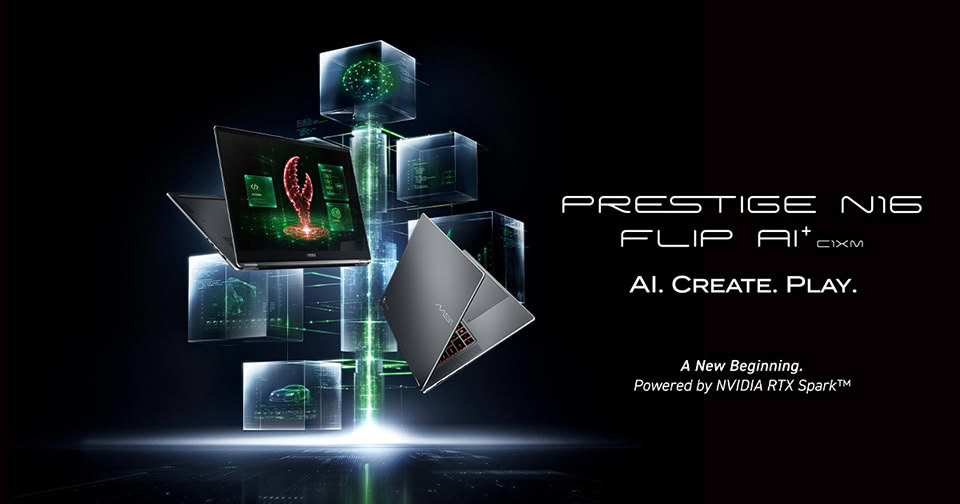 MSI Prestige N16 Flip AI+: NVIDIA's 1-Petaflop RTX Spark Chip Meets 2-in-1 Reality